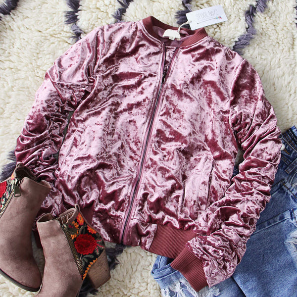 Spool Lux Velvet Bomber Jacket: Featured Product Image