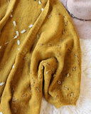 Velvet & Tie Sweater in Mustard: Alternate View #3