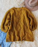 Velvet & Tie Sweater in Mustard: Alternate View #5