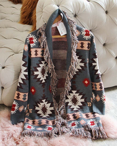 Velvet Moon Blanket Sweater in Dusty Sky: Featured Product Image