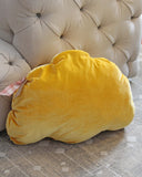 Velvet Shell Pillow Mustard Large: Alternate View #3