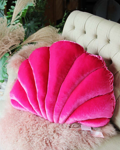 Velvet Shell Pillow in Bloom
