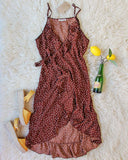 Villa Wrap Dress in Brown: Alternate View #3