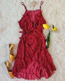 Villa Wrap Dress in Red: Alternate View #2
