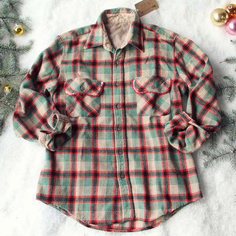 Vintage Lace & Patch Plaid Flannel #2