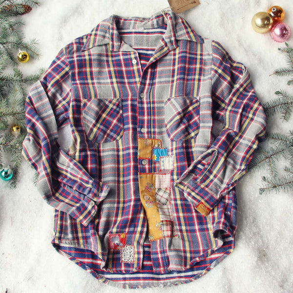 Vintage Lace & Patch Plaid Flannel #3: Featured Product Image