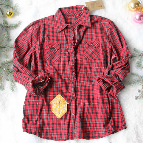 Vintage Lace & Patch Plaid Flannel #8