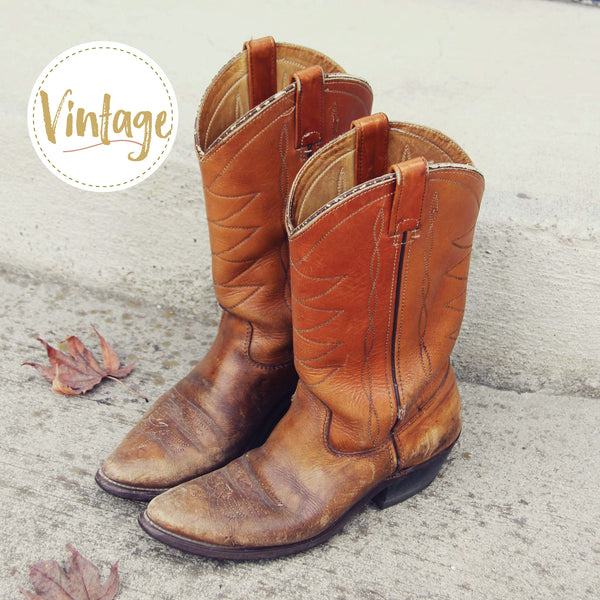 Vintage Amber Cowboy Boots: Featured Product Image