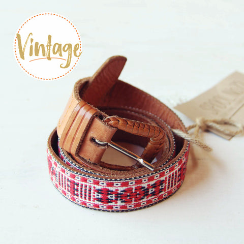 Vintage Boho Embroidered Belt