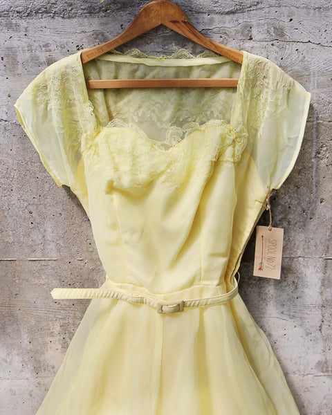 Vintage 50's Lemon Dress: Featured Product Image