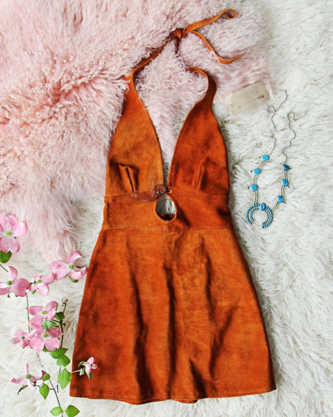 Vintage 60's Suede Dress: Featured Product Image
