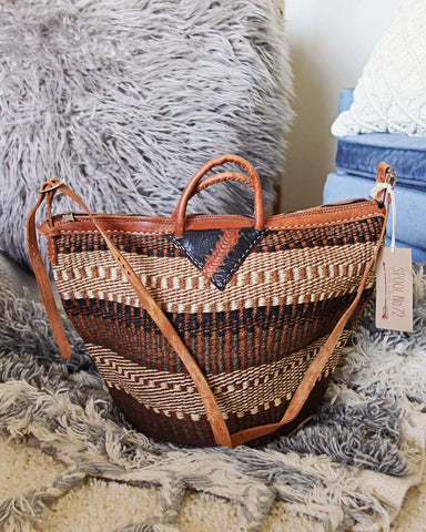 Vintage 70's Palm Tote