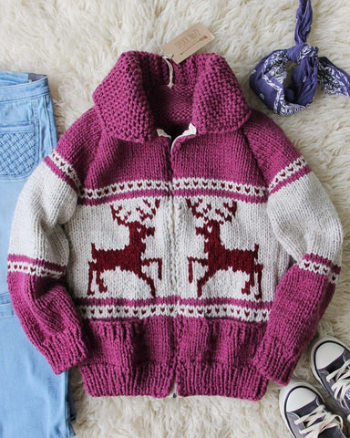 Vintage 70's Cozy Knit Cowichan Sweater