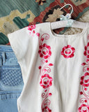 Vintage 70's Mexican Embroidered Top: Alternate View #2