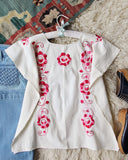 Vintage 70's Mexican Embroidered Top: Alternate View #4