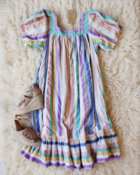 Vintage 70's Rainbow Dress: Featured Product Image