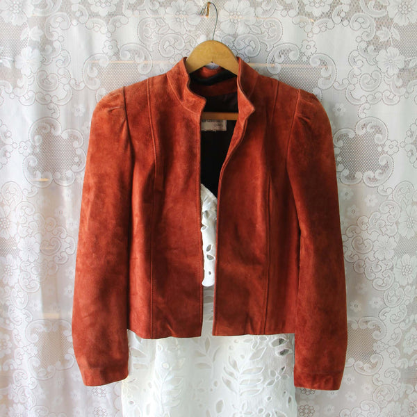 Vintage 70's Rust Suede Jacket: Featured Product Image