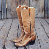 Vintage Taupe Stitch Boots: Alternate View #2