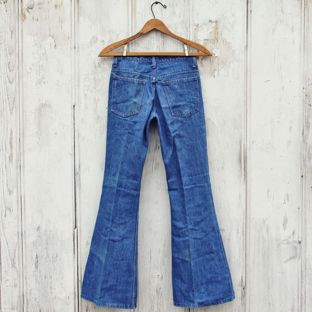 vintage 70's Sears pull on bell bottom jeans, 27 x 30 – 86 Vintage