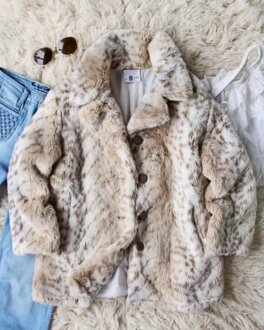 Vintage Cozy Faux Fur Coat