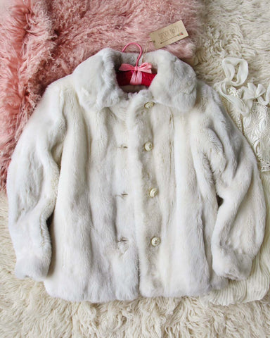 Vintage 60's French Faux Fur Coat