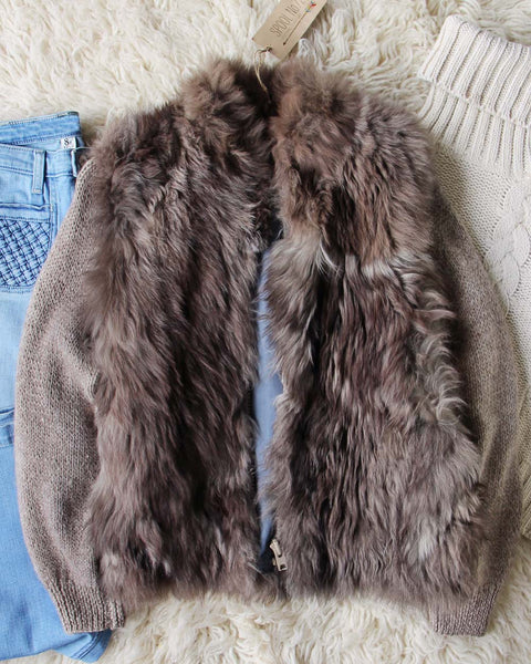 Vintage Fur Knit Sweater Coat: Featured Product Image