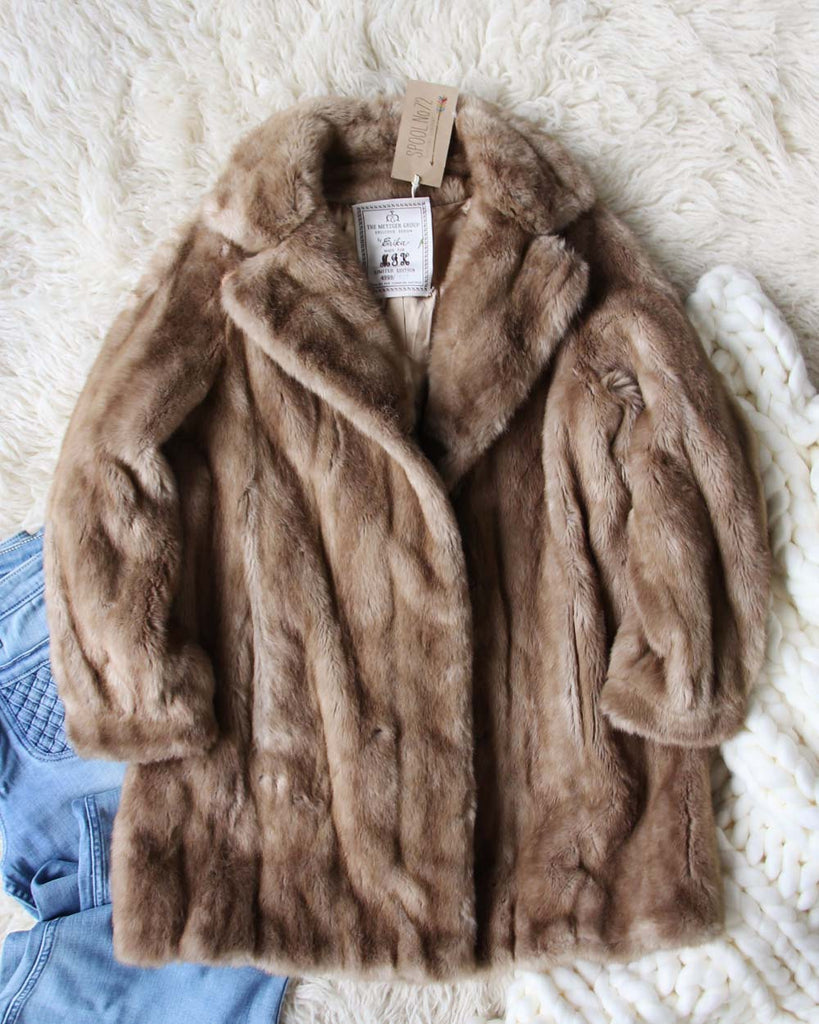 Vintage Metzger Faux Fur Coat, Sweet Vintage Faux Fur Coats from