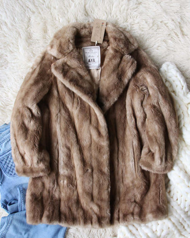 Vintage Metzger Faux Fur Coat