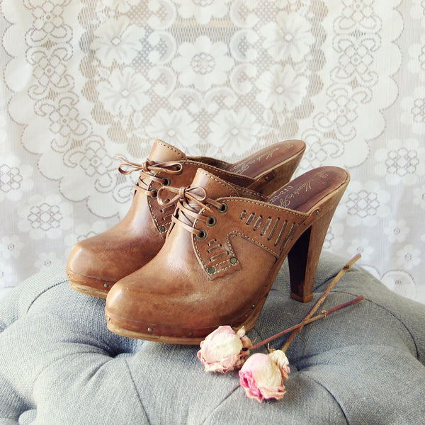 Vintage 70's Lace-up Platforms: Featured Product Image