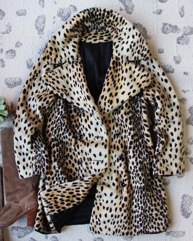Vintage 60's Leopard Coat