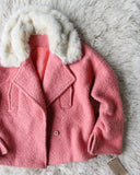 Vintage Pink + Fur Pea Coat: Alternate View #2