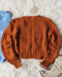 Vintage 70's Rust Nubby Knit Sweater: Alternate View #3