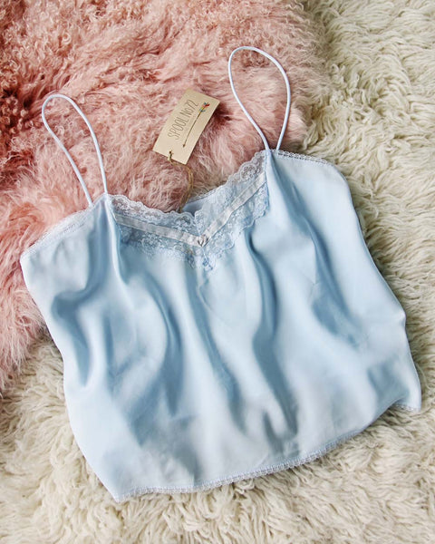 Vintage Sky Blue Lace Cami: Featured Product Image