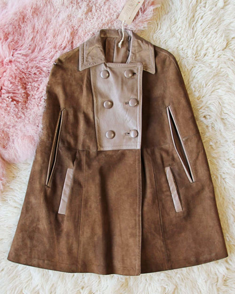 Vintage Suede 60's Cape Jacket: Featured Product Image