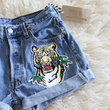 Vintage Cuffed Tiger Shorts: Alternate View #2