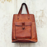 Vintage 70's Leather Tote: Alternate View #1