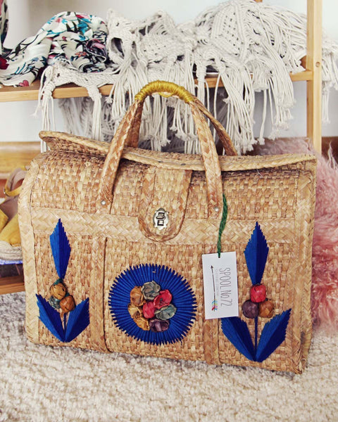 Vintage 70's Woven Tote: Featured Product Image