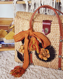 Vintage 70's Woven Tote in Sand: Alternate View #2
