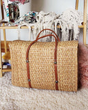 Vintage 70's Woven Tote in Sand: Alternate View #3