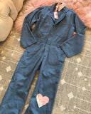 Vintage Quilted Heart Coveralls: Alternate View #3