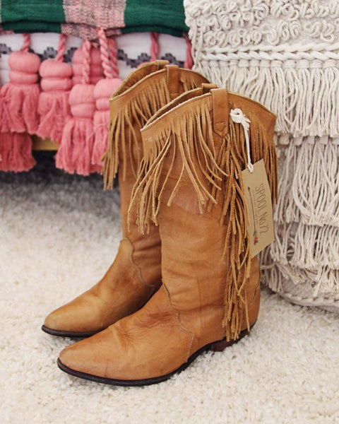 Vintage Fringe Boots: Featured Product Image