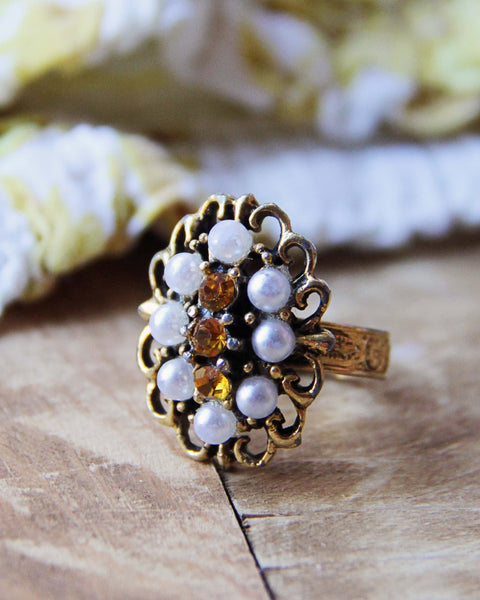 Vintage Jeweled Cocktail Ring: Featured Product Image