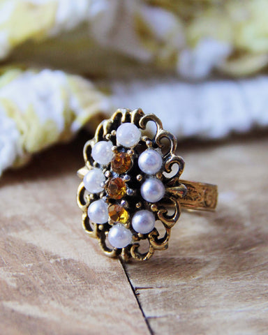 Vintage Jeweled Cocktail Ring