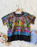 Vintage Mexican Needlepoint Tunic: Alternate View #1