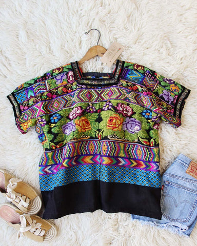 Vintage Mexican Needlepoint Tunic