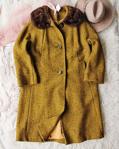 Vintage Mustard Retro Coat