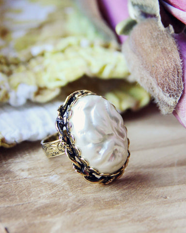 Vintage Pearl Cocktail Ring
