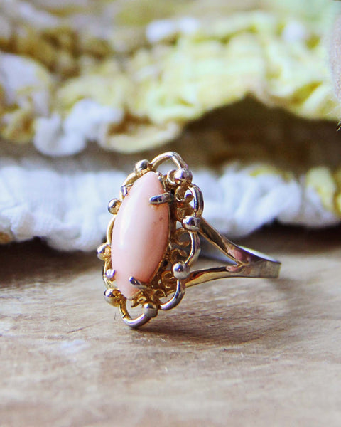 Vintage Pink Cocktail Ring: Featured Product Image