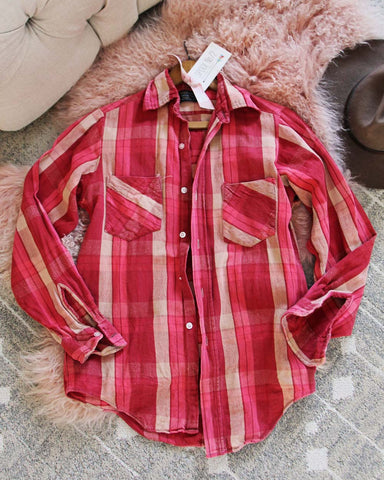 Vintage Pink Flannel