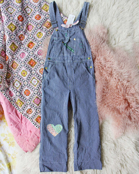 Vintage Quilted Heart Overalls: Featured Product Image